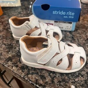 Stride Rite White Kids Sandals
